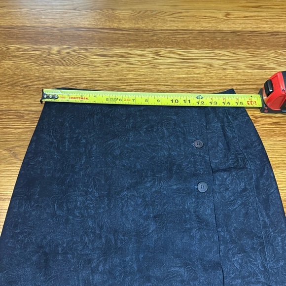 Vintage Valentino Wrap Pencil Floral Denim Skirt Size Small - Picture 11 of 13